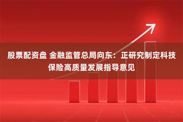 股票配资盘 金融监管总局向东：正研究制定科技保险高质量发展指导意见